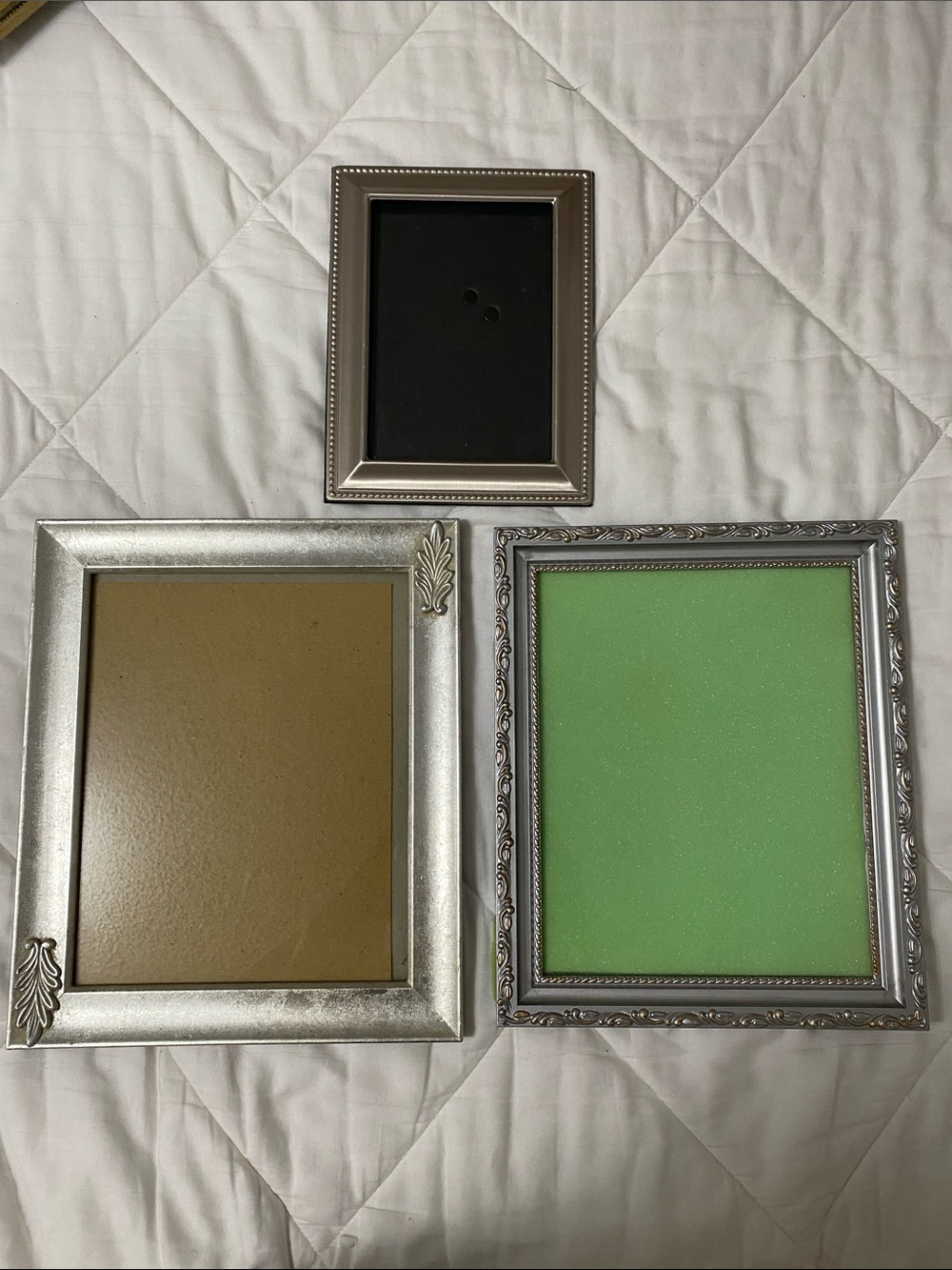 Silver Decorative Picture Frame - Elegant Metallic Home Accent set of 3